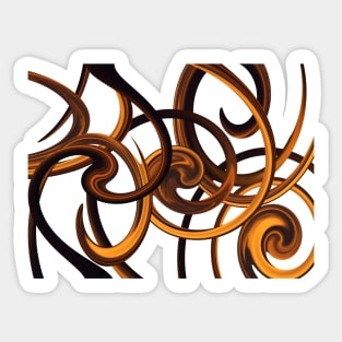 Amber Swirls Sticker